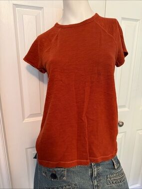 Zara Classic Short-Sleeve Crewneck Top - Rust - create a bundle and save!